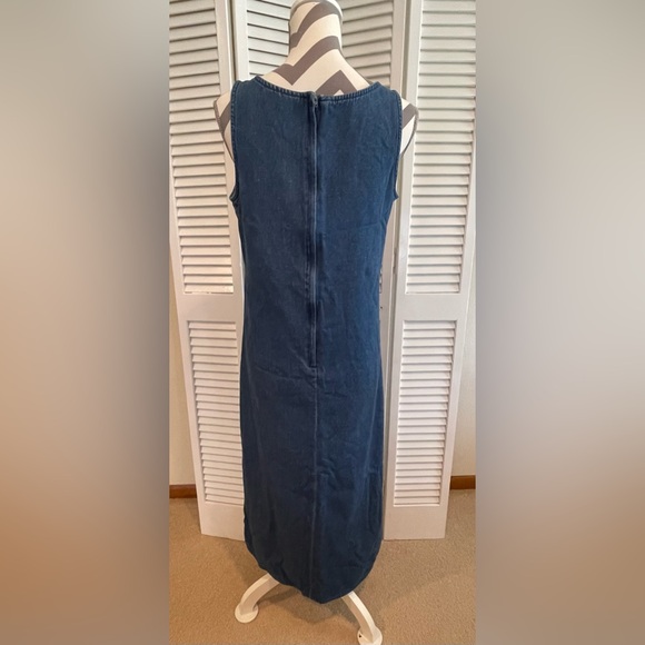 Excitation Denim Embroidered Sleeveless Dress - 100% Cotton - Size: Medium - Picture 3 of 7